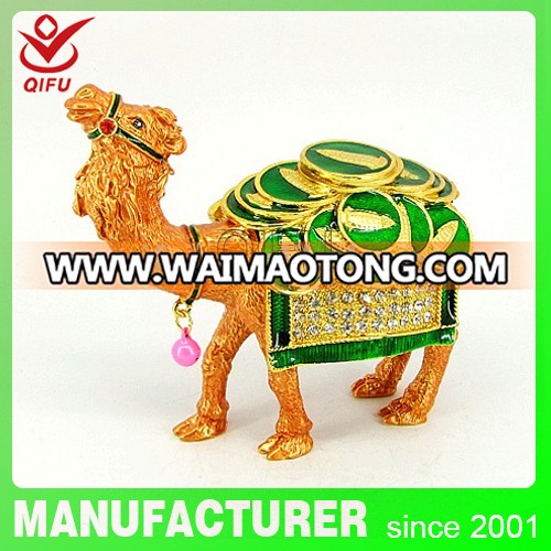 Jewellery metal trinket box statue camel decoration(QF3754)