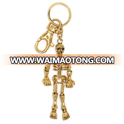 The best selling 3D skull shape metal keychain (QF543)