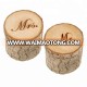 2pcs Engagement and Wedding Party Decoration Gifts Wood Ring Box Printed Mrs&Mr Rustic  Wooden Wedding Ring Bearer Box